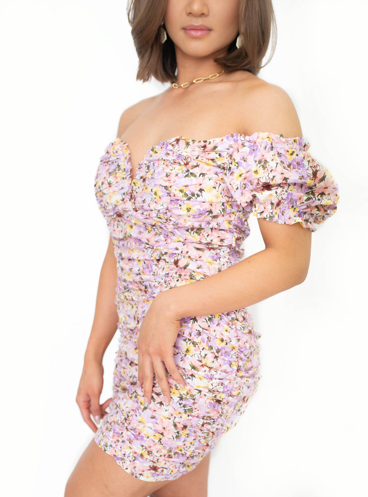 Scarlett Floral Ruched Dress