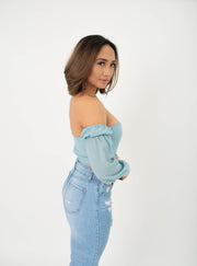 Erin Corset Style Longsleeve Top