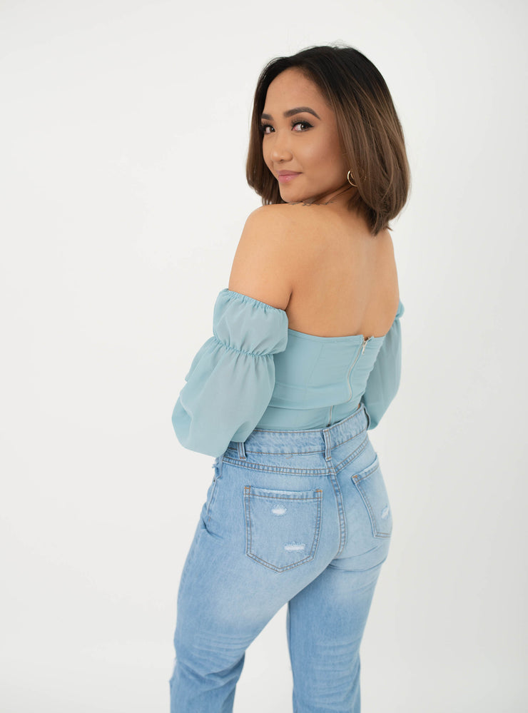 Erin Corset Style Longsleeve Top