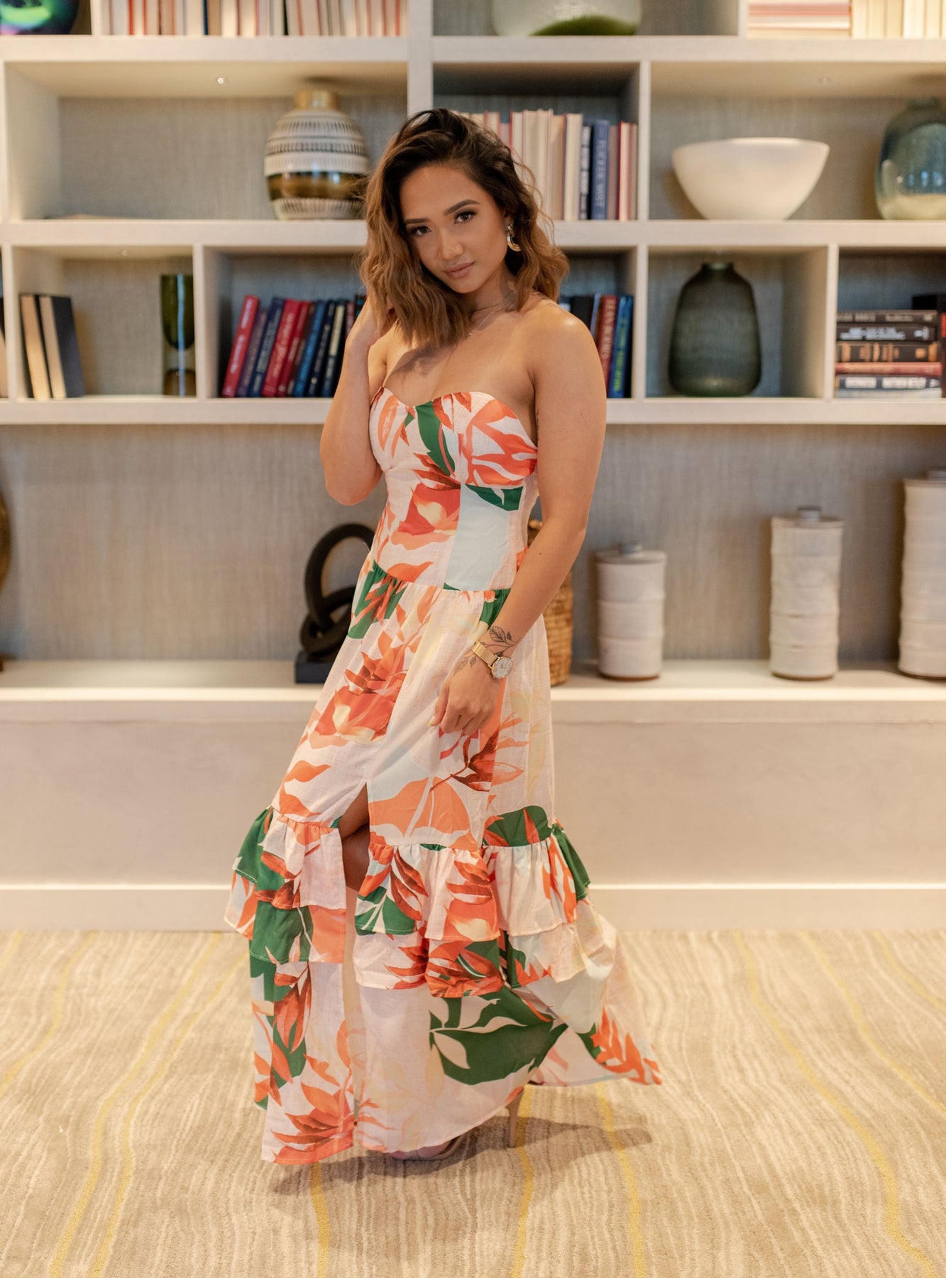 Floral fantasy maxi dress